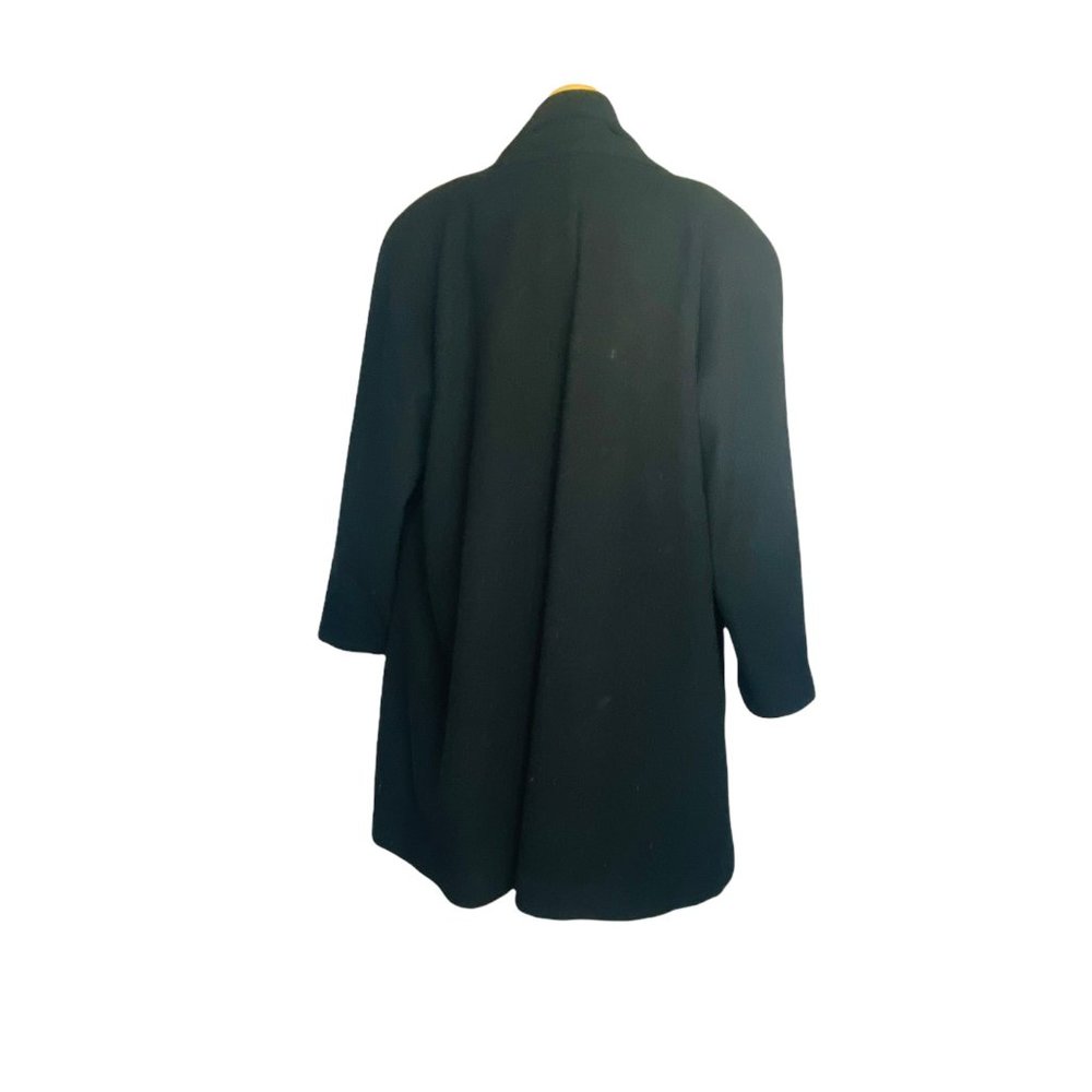 Preston & York Vintage Full Wool Pea Coat Pockets Lined Black Ladies M USA Made - Picture 6 of 12